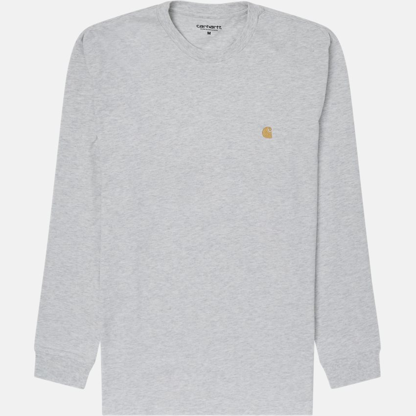 Carhartt WIP T-shirts L/S CHASE I026392 ASH HEATHER